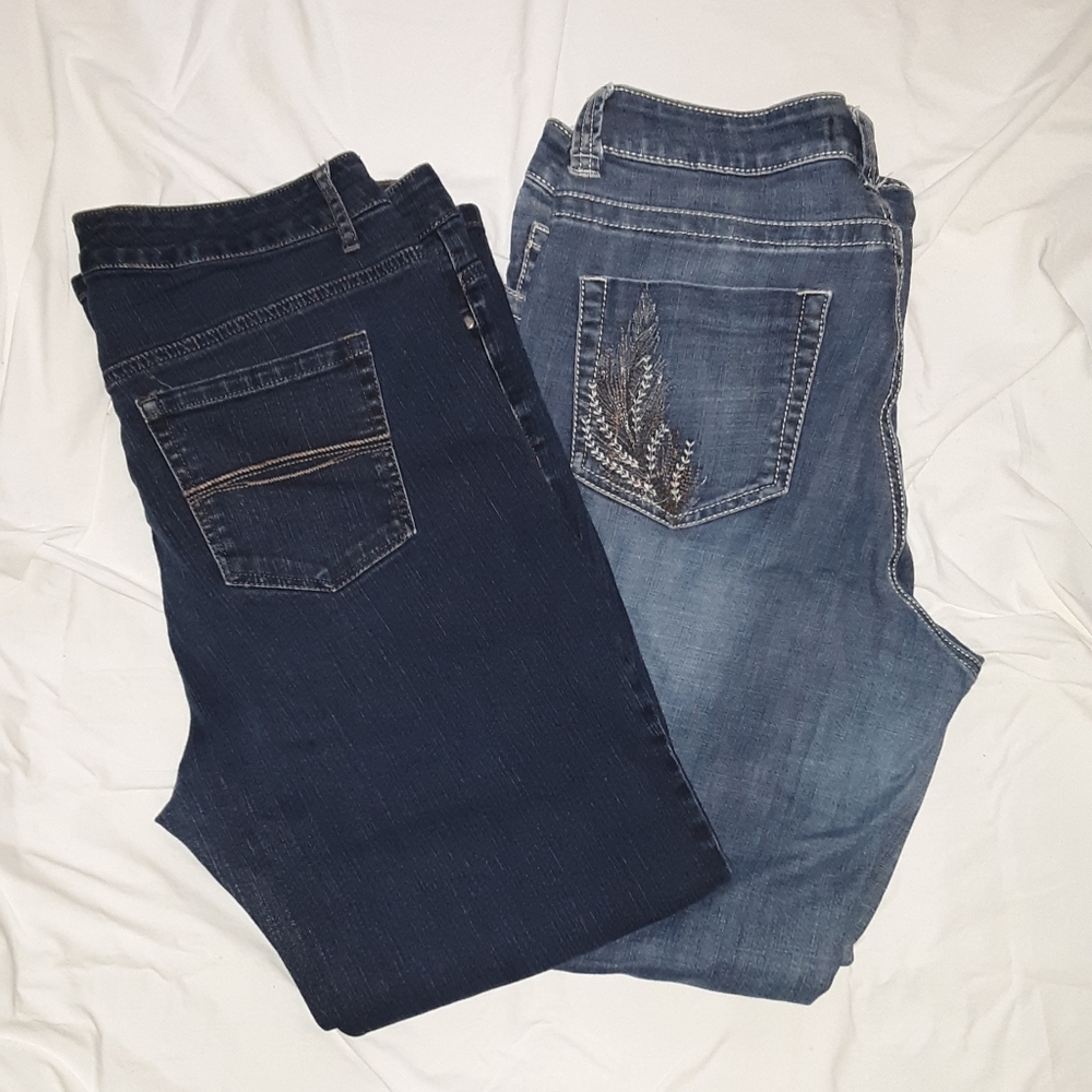 2- Pair Ladies Jeans sz 16